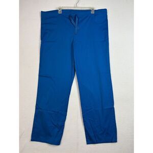 Encompass Size S/M Blue Unisex Drawstring Waist High Rise‎ Scrub Pants